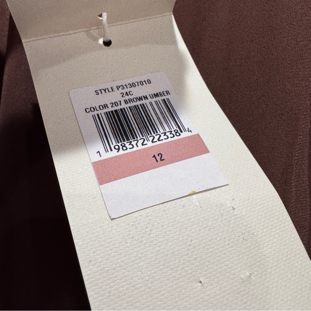 NWT Parker Angie Layered Ruffle Satin Maxi Dress Formal Wedding Brown Umber 12 - Picture 14 of 16
